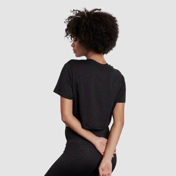 BCBGMaxAzria Kylie Crop Tee Black, NWT- Size XL - Picture 8 of 9